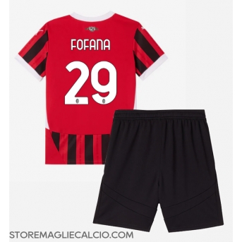 AC Milan Youssouf Fofana #29 Maglia Gara Casa Repliche 2024-25 Bambino Maniche Corte